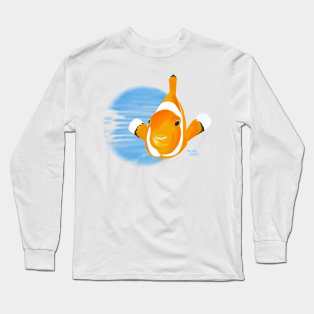 Clown fish smile Long Sleeve T-Shirt by Aurealis